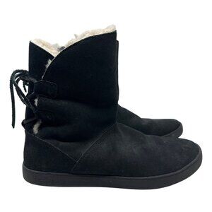Koolaburra By Ugg Womens Shazi Short Boot Black Suede Leather Boots Size 10